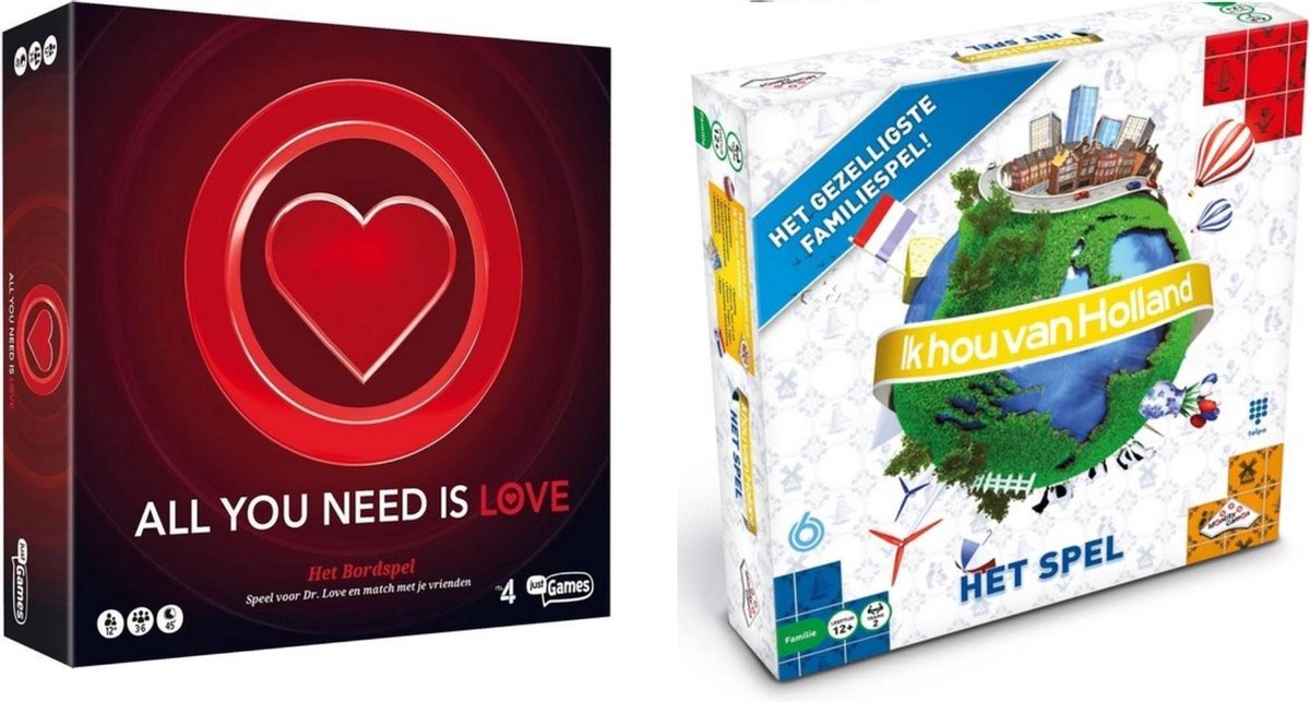 Spellenset - 2 Stuks - All You Need Is Love Bordspel & Ik Hou Van Holland Bordspel