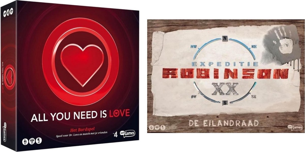 Spellenset - 2 Stuks - All You Need Is Love Bordspel & Expeditie Robinson De Eilandraad