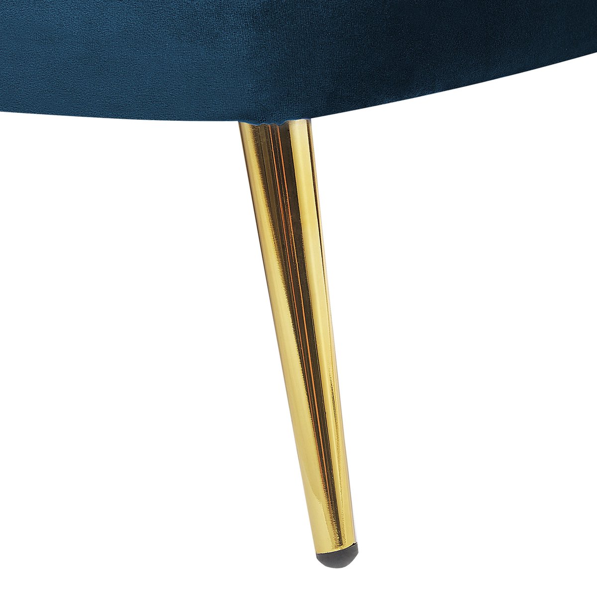 Beliani Allier - Chaise Longue--fluweel - Blauw