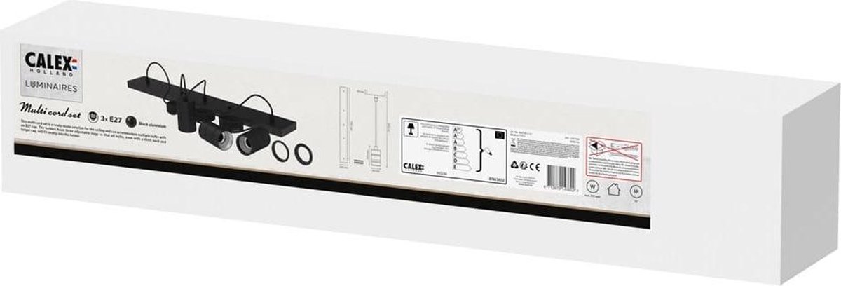 Calex Retro Hanglamp - Zwart