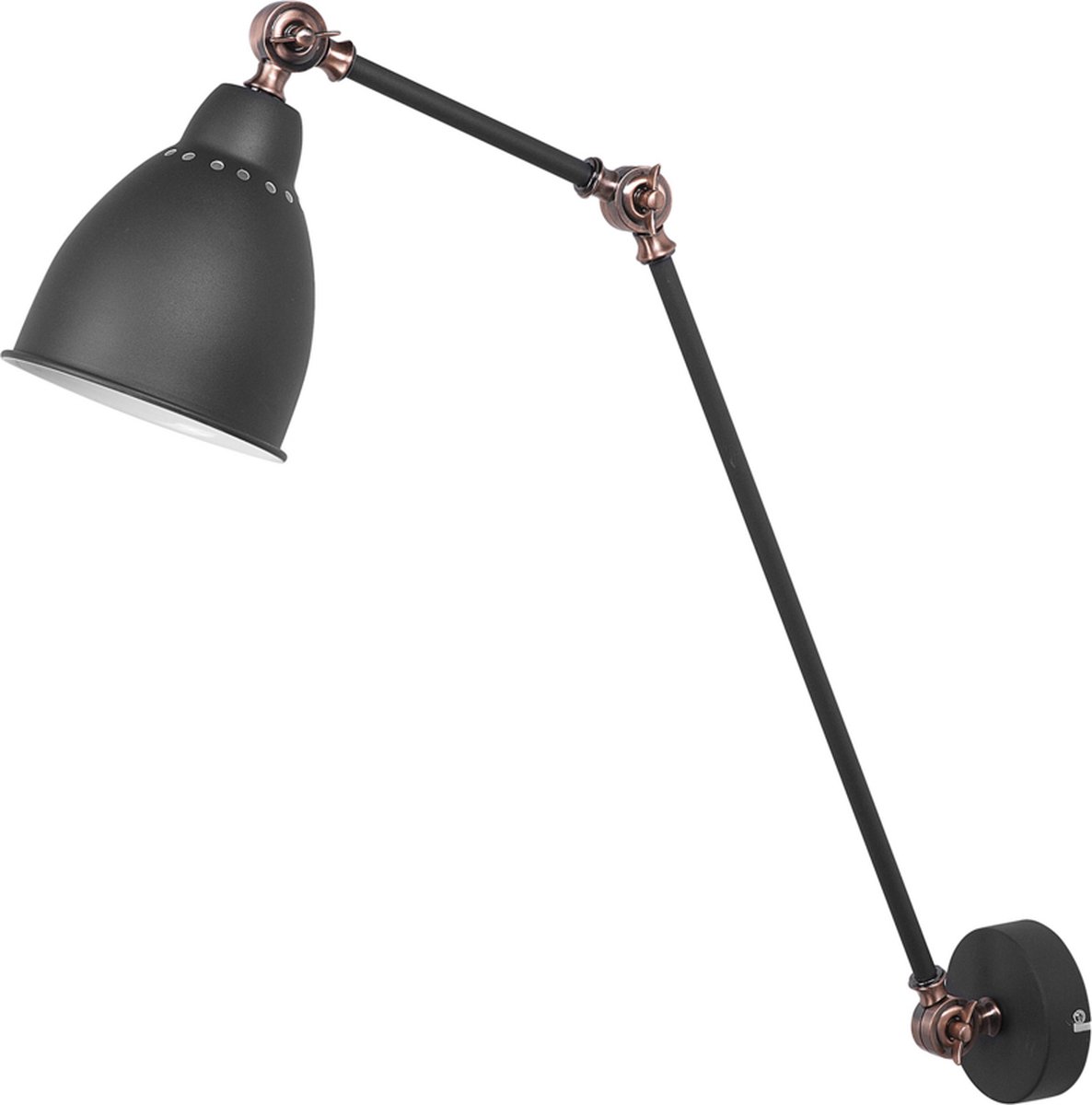 Beliani Mississippi L Wandlamp Metaal 78 X 14 Cm - Negro