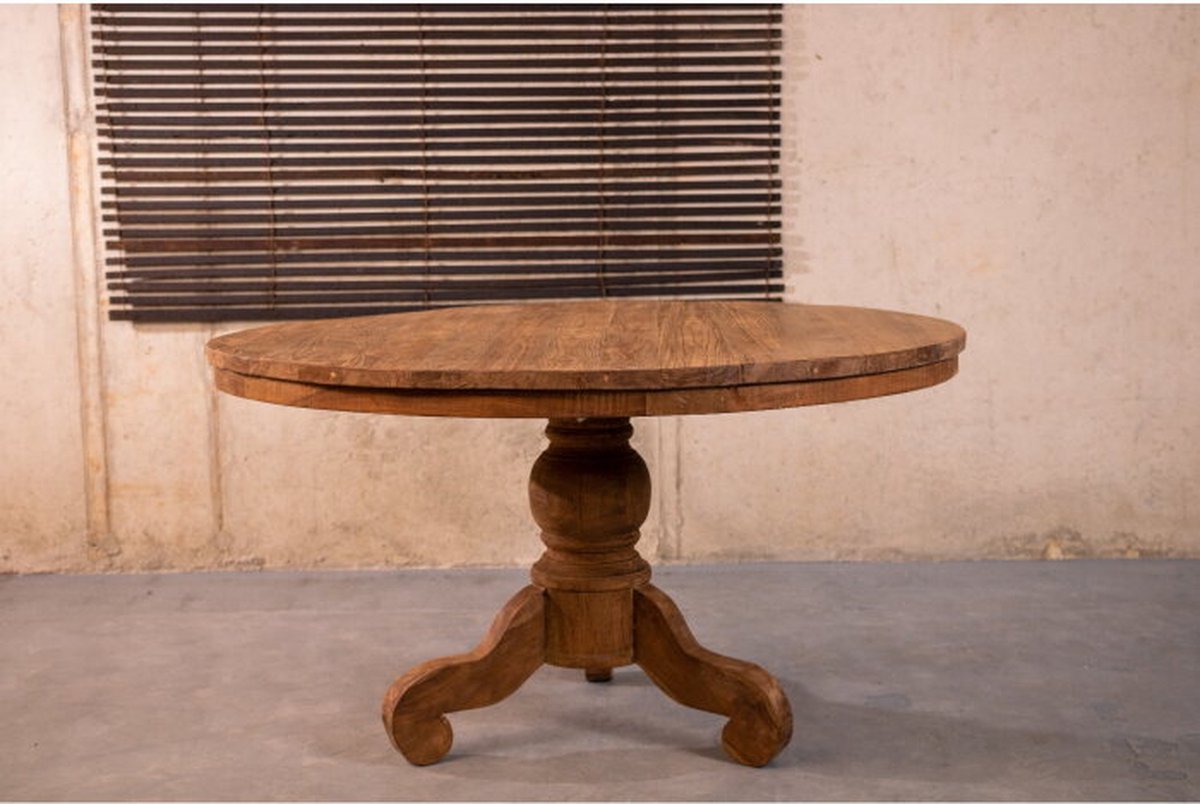 Livingfurn - Eettafel - Dk Round 140 Cm - Bruin