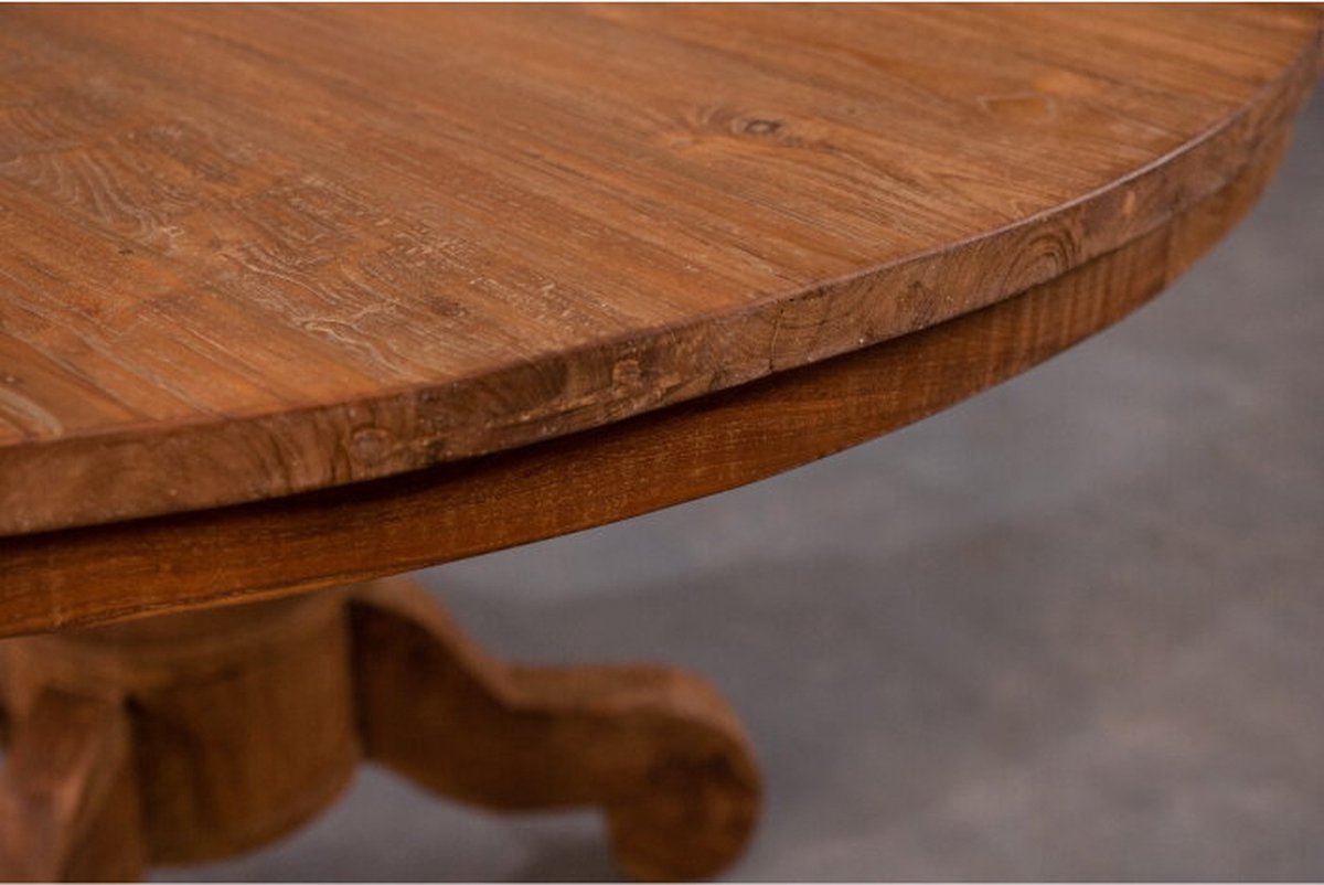 Livingfurn - Eettafel - Dk Round 140 Cm - Bruin