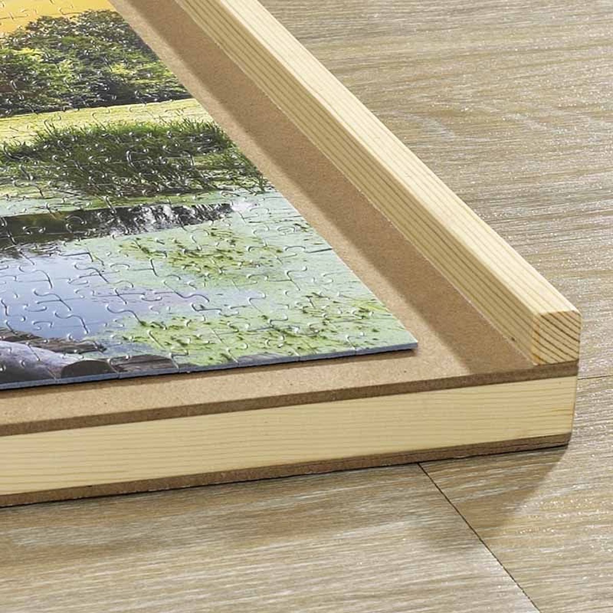 Puzzelplaat Met Lades - Gemakkelijk Je Puzzel Opruimen - 76x57 Cm - Bruin