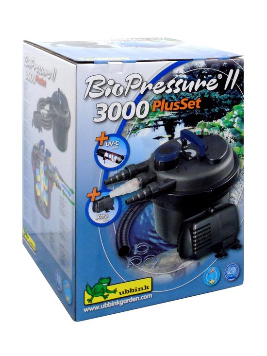 Ubbink BioPressure Drukfilter 3000 Plusset - Zwart