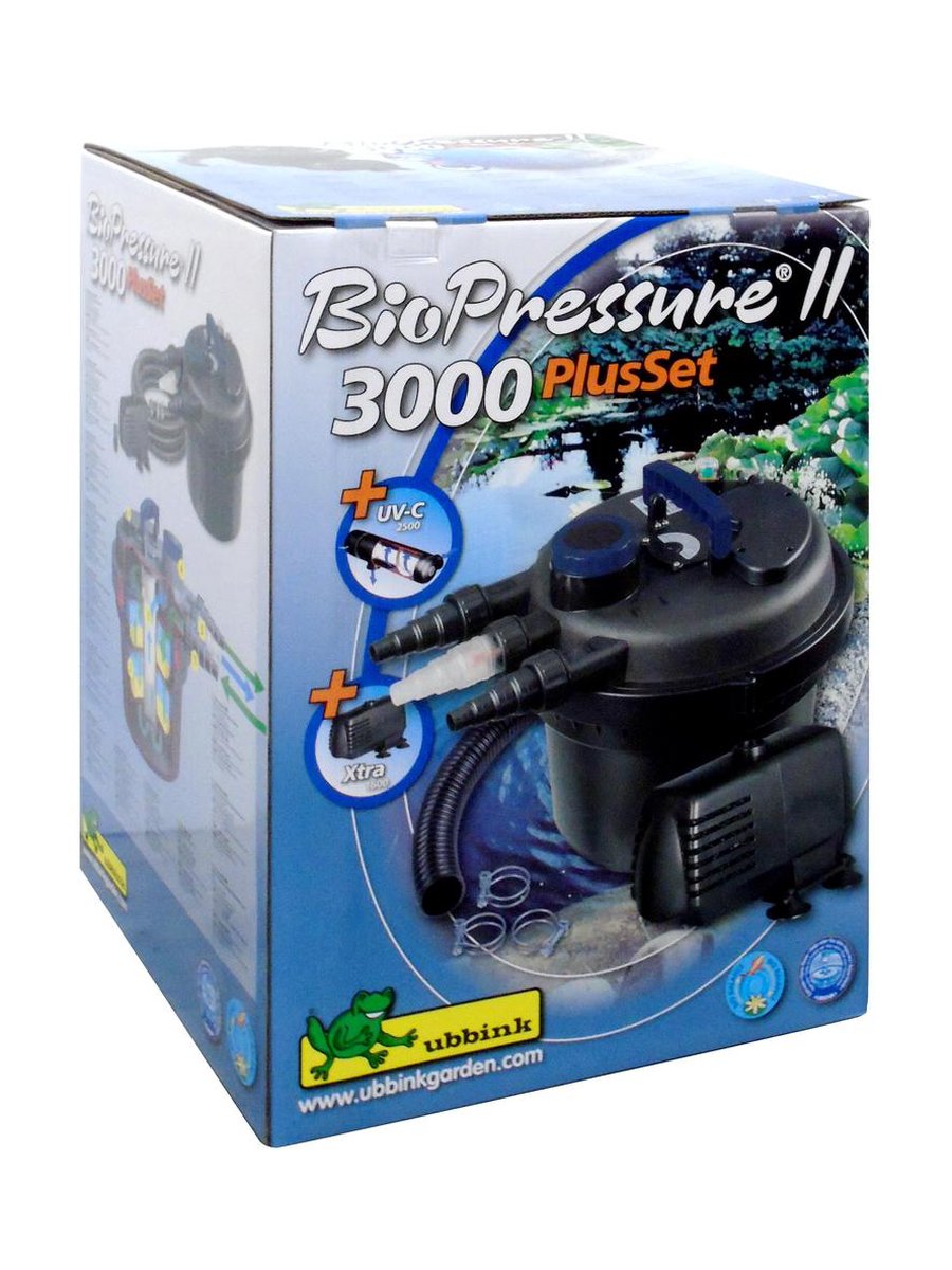 Ubbink BioPressure Drukfilter 3000 Plusset - Zwart
