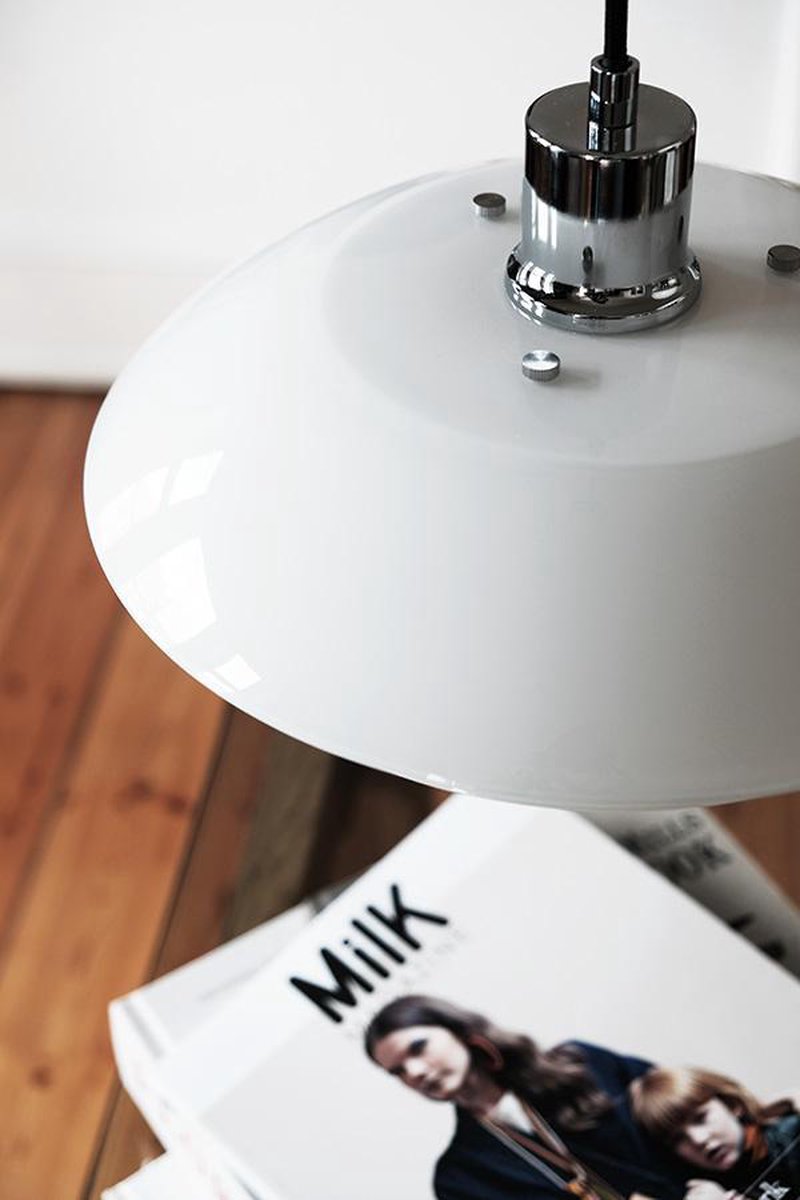 Dyberg Larsen Tafellamp Dl31 Opal Led 50 Cm E27 Staal 25w - Wit