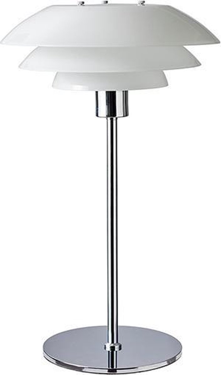 Dyberg Larsen Tafellamp Dl31 Opal Led 50 Cm E27 Staal 25w - Wit