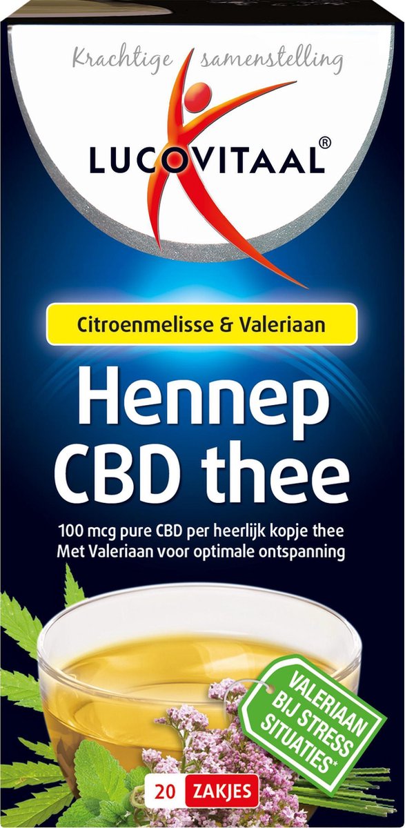 Lucovitaal CBD Hennep Thee - Ontspannend 20 stuks