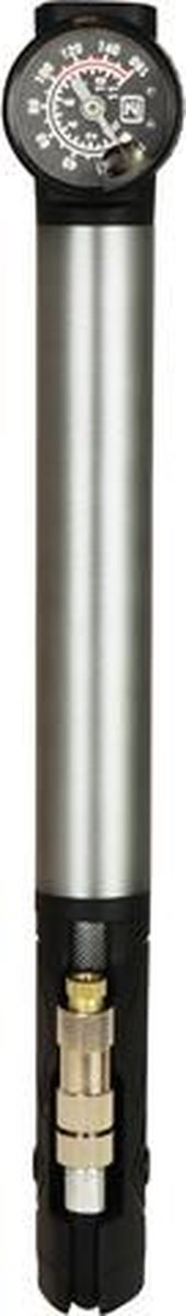 DRESCO minipomp manometer 3.5 bar 27,5 cm aluminium zilver - Silver