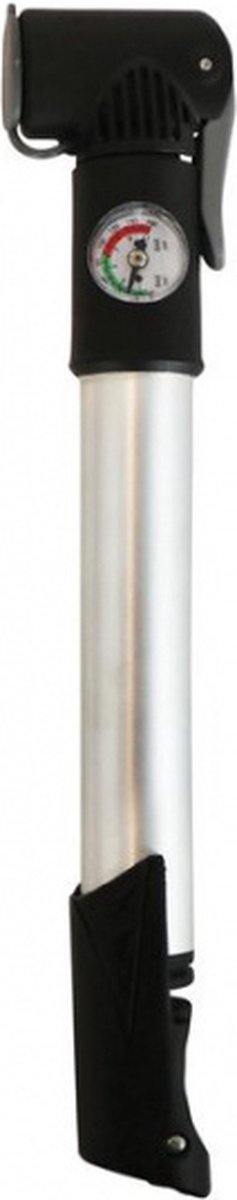 DRESCO minipomp manometer 3.5 bar 27,5 cm aluminium zilver - Silver