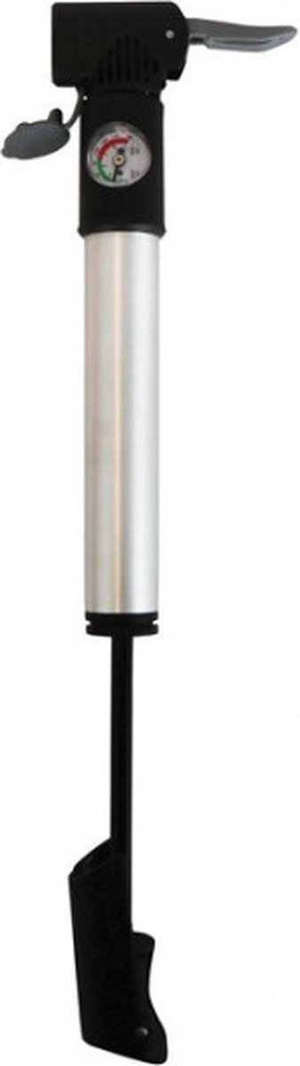 DRESCO minipomp manometer 3.5 bar 27,5 cm aluminium zilver - Silver