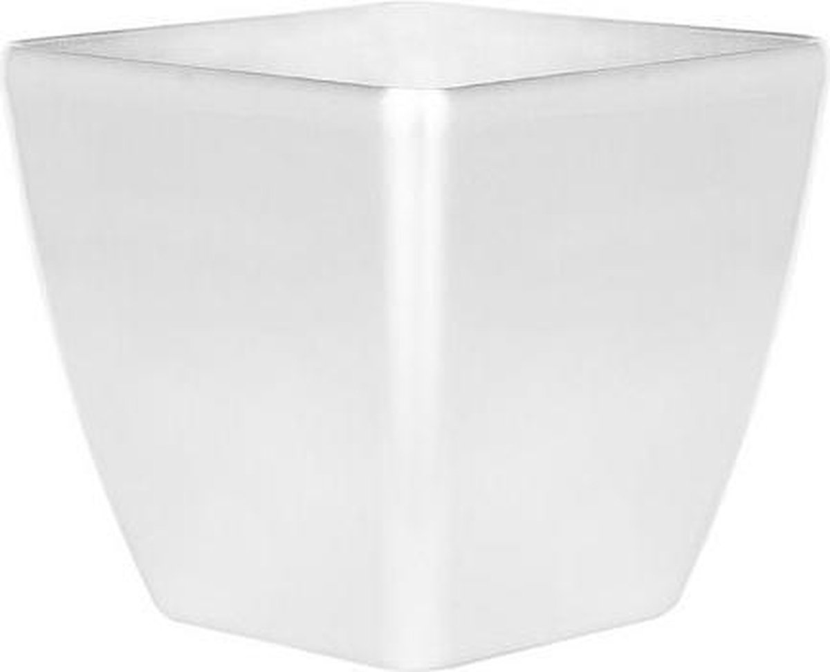 Beliani Astras - Bloempot-zilver-klei-vezelmengsel - Silver