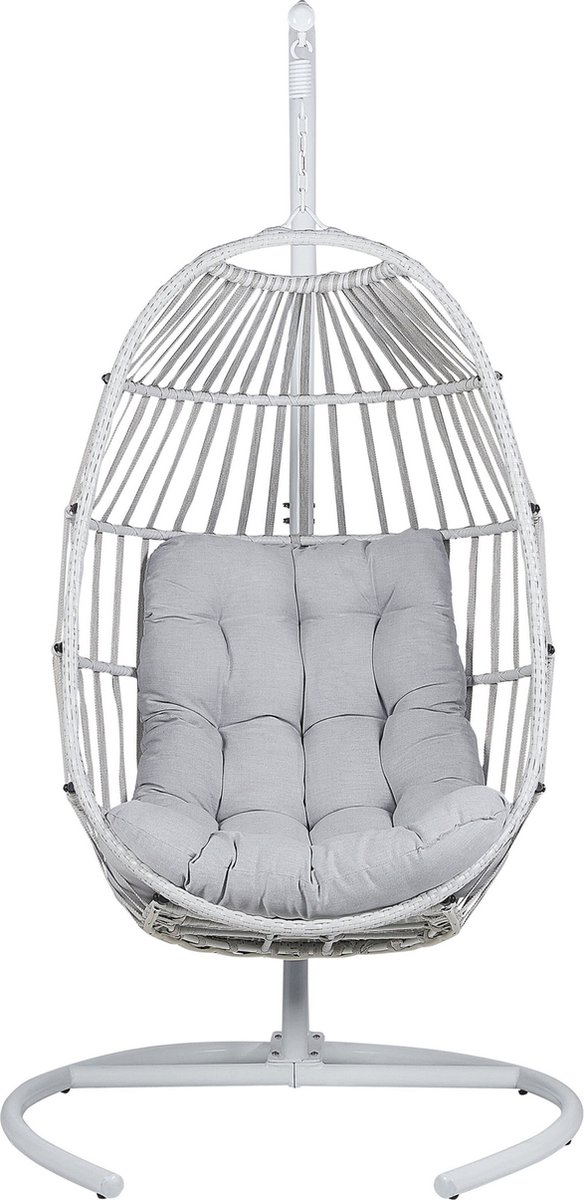 Beliani - Hangstoel--polyrotan - Grijs