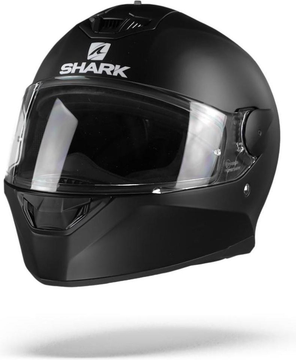 Shark D-skwal 2+ Integraalhelm - Bivakmuts - Mat - Zwart