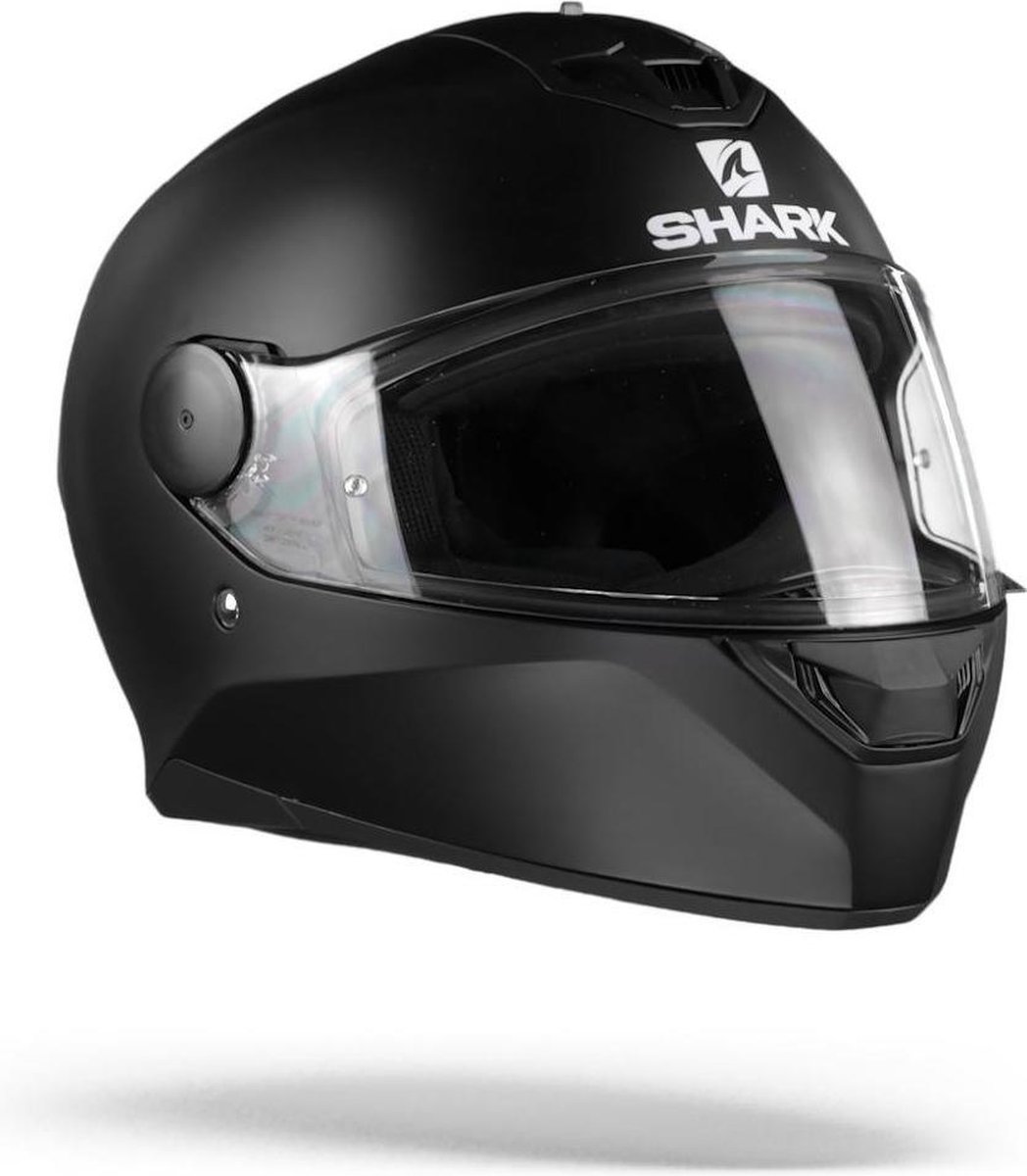 Shark D-skwal 2+ Integraalhelm - Bivakmuts - Mat - Zwart