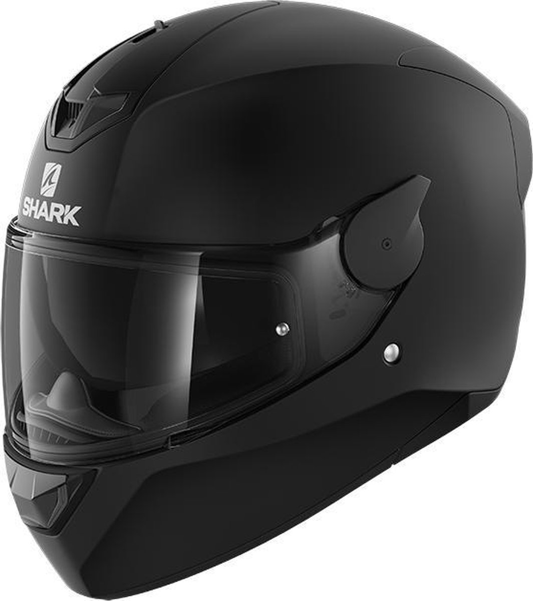 Shark D-skwal 2+ Integraalhelm - Bivakmuts - Mat - Zwart