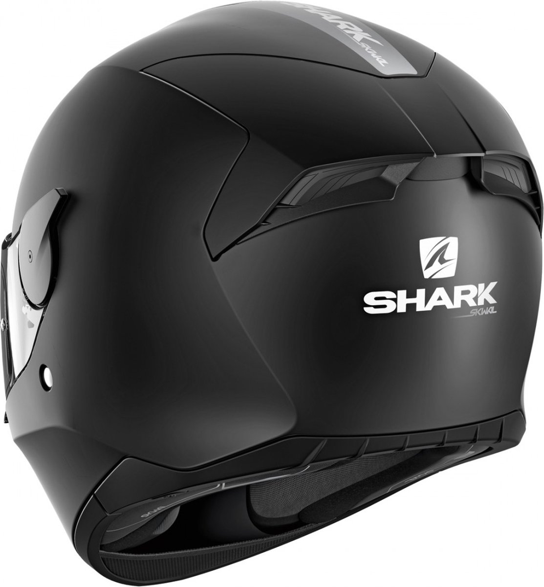 Shark D-skwal 2+ Integraalhelm - Bivakmuts - Mat - Zwart