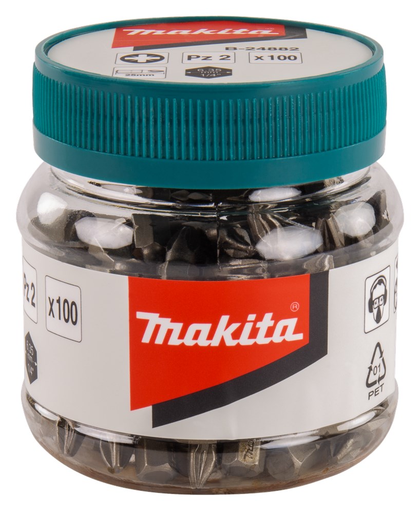 Makita Schroefbit PZ2x25mm pot 100 st - B-24882