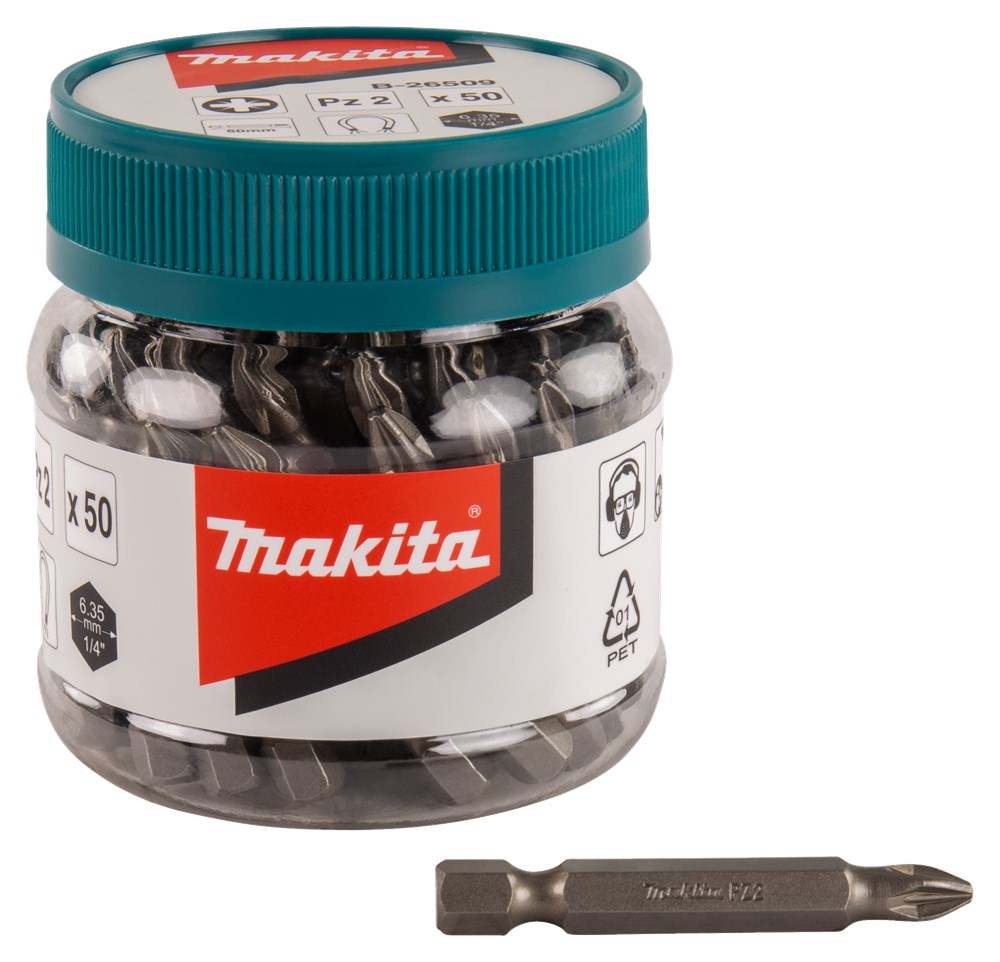 Makita Schroefbit PZ2x50mm pot 50st - B-26509