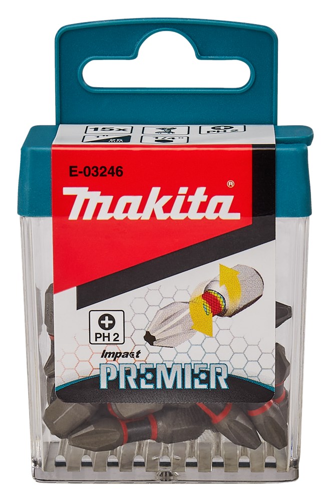 Makita Slschr.bit PH2x25mm 15s C IMPR - E-03246