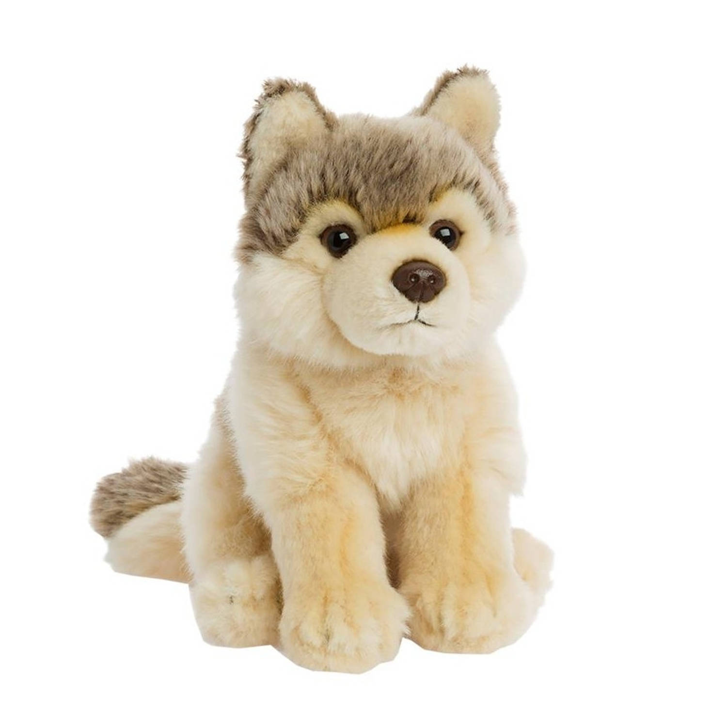 WWF Pluchen Knuffel Wolf 15 Cm - Bruin