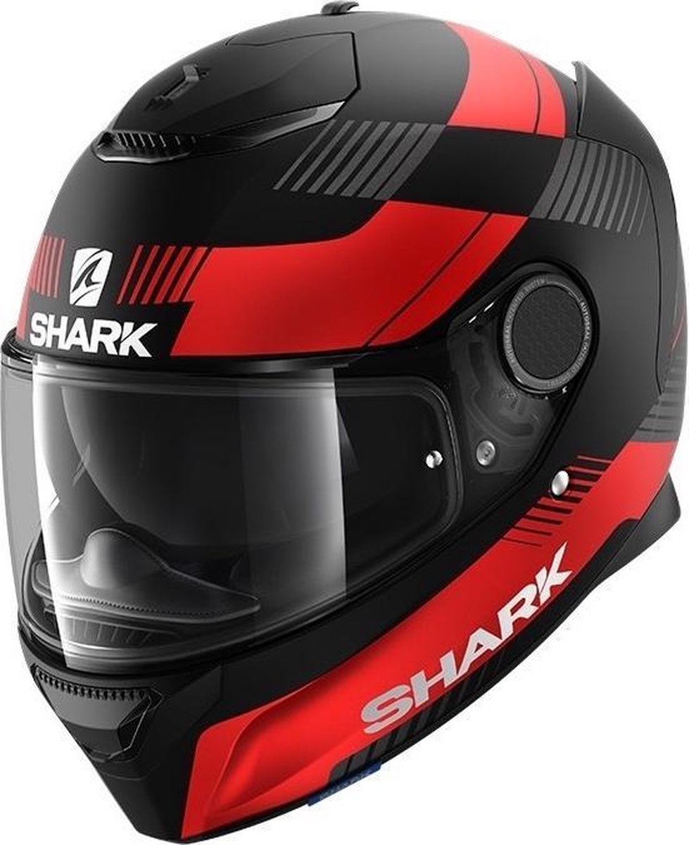 Shark Integraalhelm Spartan 1.2 Strad + Bivakmuts - Antraciet Zilver - Zwart