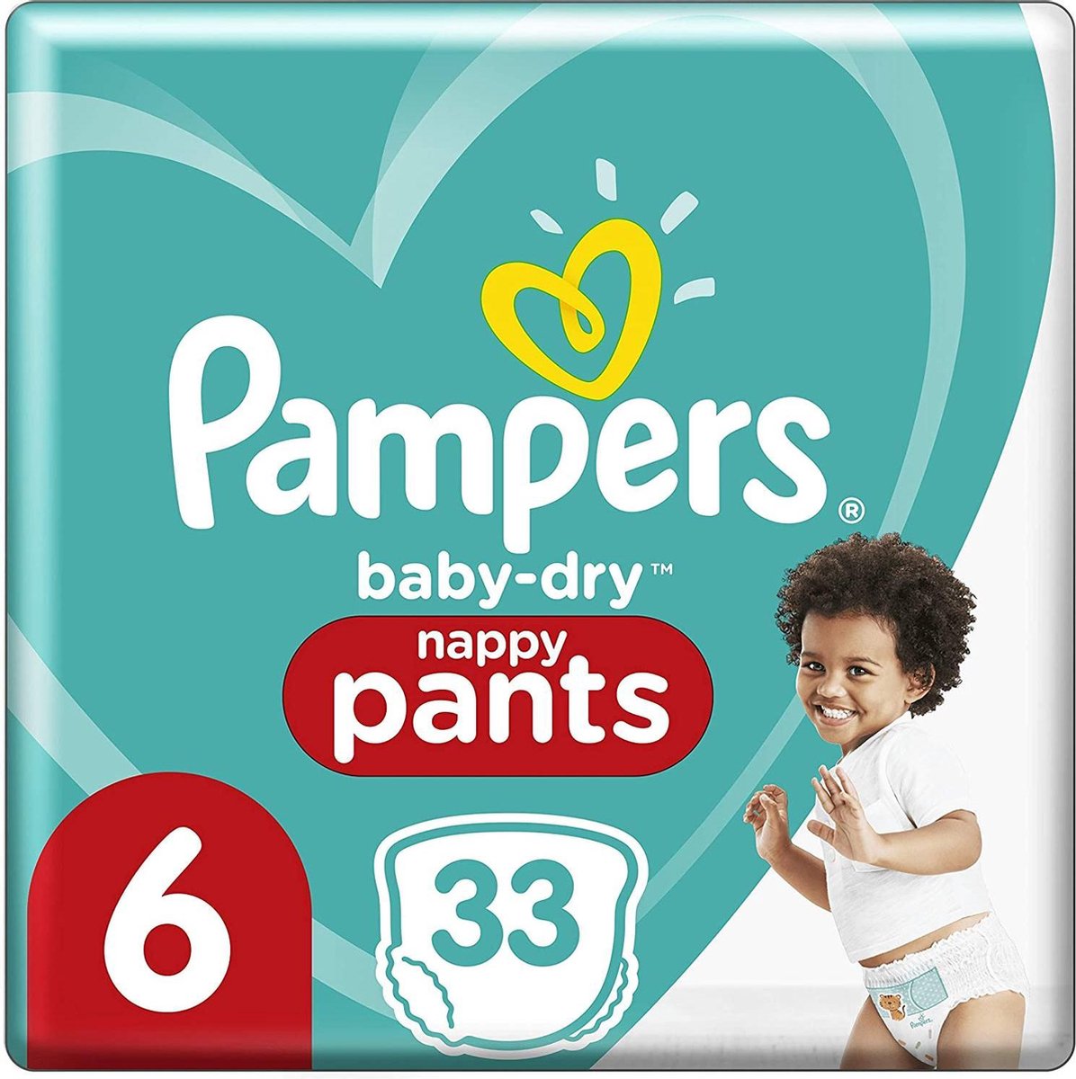 Pampers Baby-dry Pants Luiers Maat 6, 33 Slipjes
