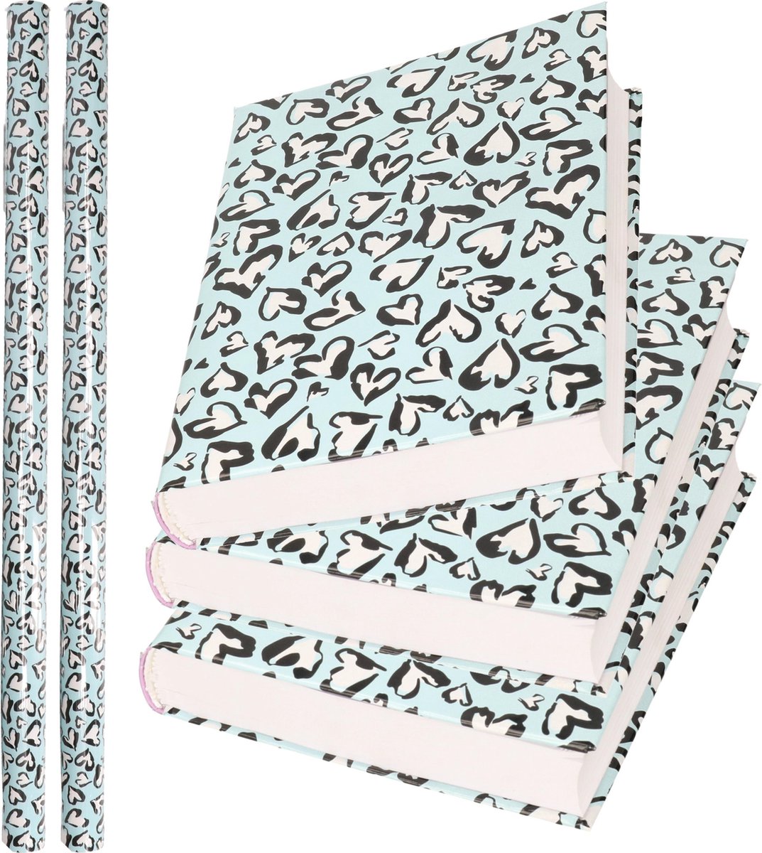 2x Rollen Kadopapier / Schoolboeken Kaftpapier Noah 200 X 70 Cm - Kaftpapier - Blauw