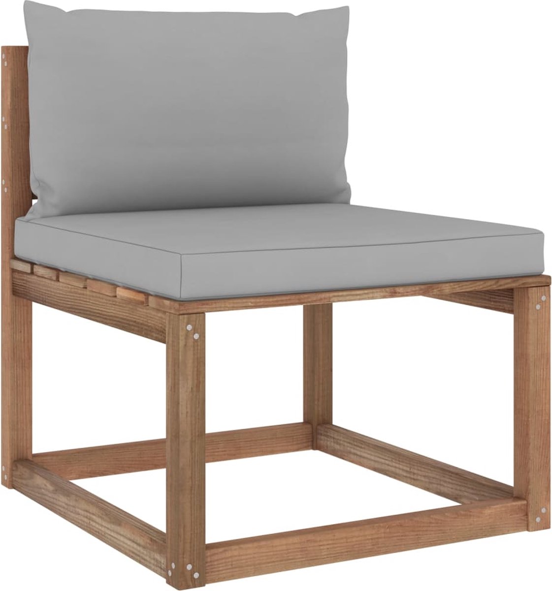 Vidaxl 6-delige Loungeset Pallet Met Kussens Geïmpregneerd Grenenhout - Bruin