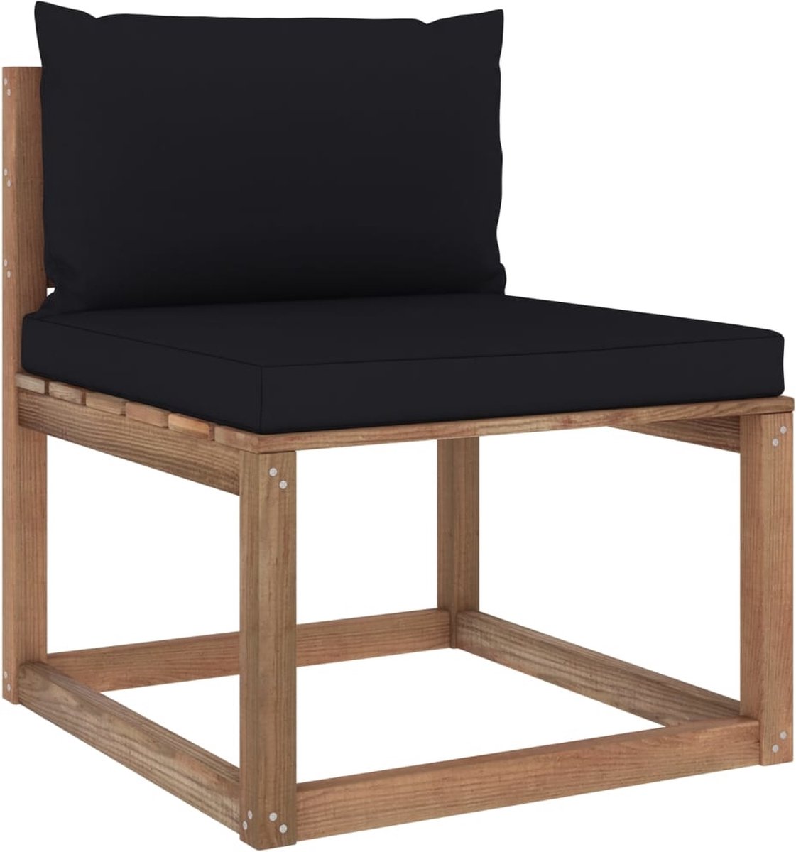 Vidaxl 6-delige Loungeset Pallet Met Kussens Geïmpregneerd Grenenhout - Bruin