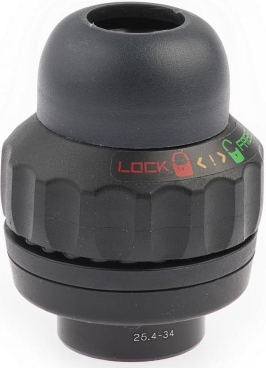 Balhoofdstel Met Geïntegreerd Stuurslot 1 Inch - Zwart