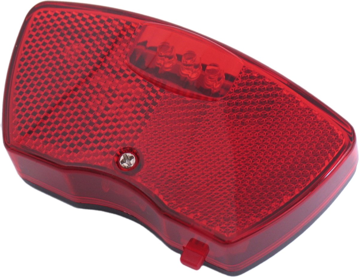 Dragerachterlicht Edge City - 3 Leds Inclusief Batterijen (Werkplaatsverpakking) - Rood