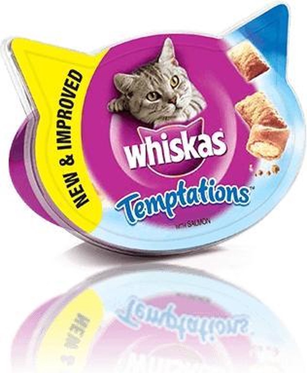 Whiskas Temptations 60 g - Kattensnack - Zalm