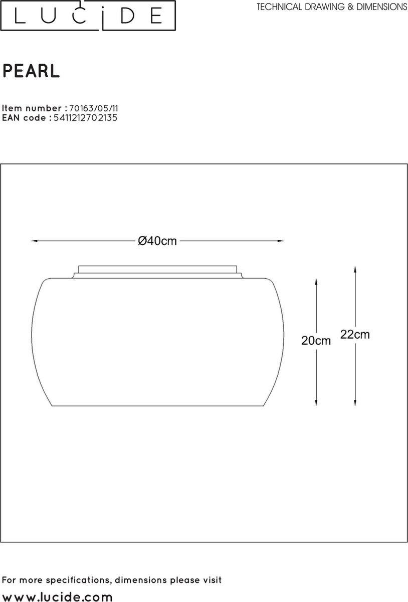 Lucide Pearl Plafondlamp - Silver