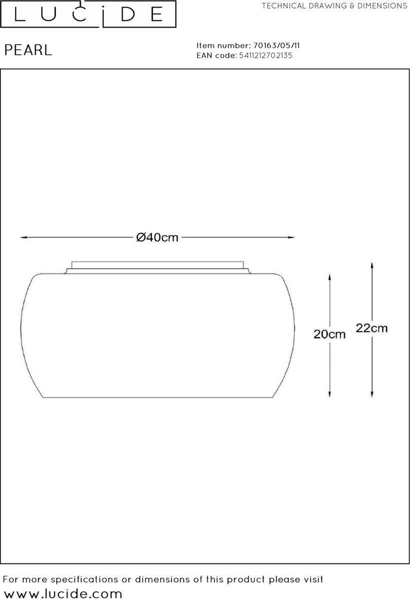 Lucide Pearl Plafondlamp - Silver