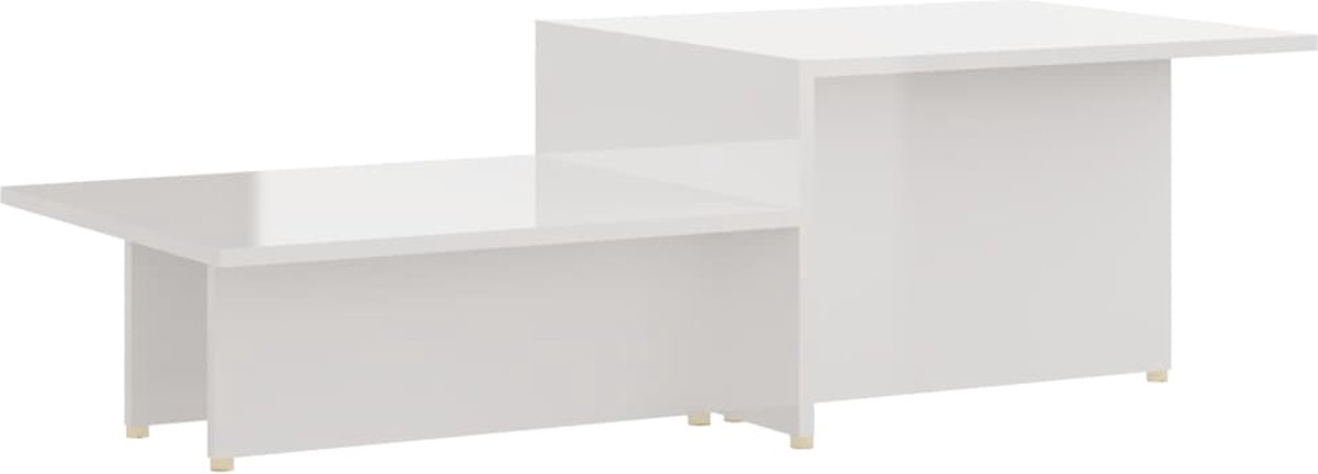 Vidaxl Salontafel 111,5x50x33 Cm Spaanplaat Hoogglans - Wit