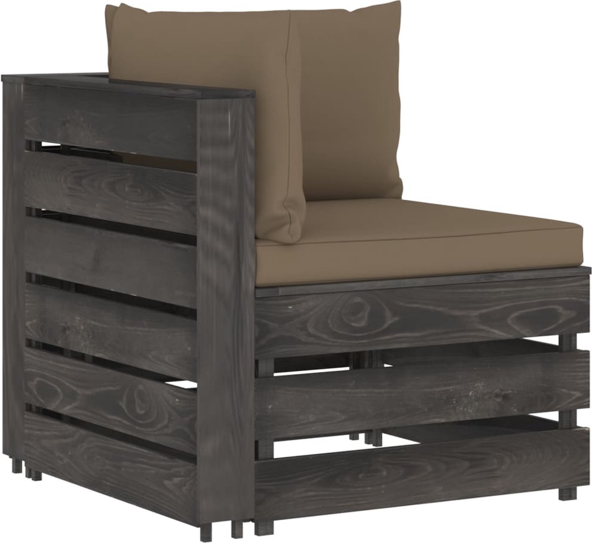 Vidaxl 9-delige Loungeset Met Kussens Geïmpregneerd Hout - Bruin