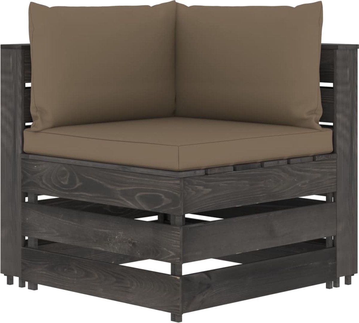 Vidaxl 9-delige Loungeset Met Kussens Geïmpregneerd Hout - Bruin