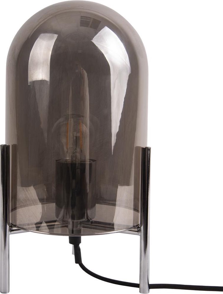 Leitmotiv Tafellamp Glass Bell 30 Cm E27 Glas 40w Donker - Grijs