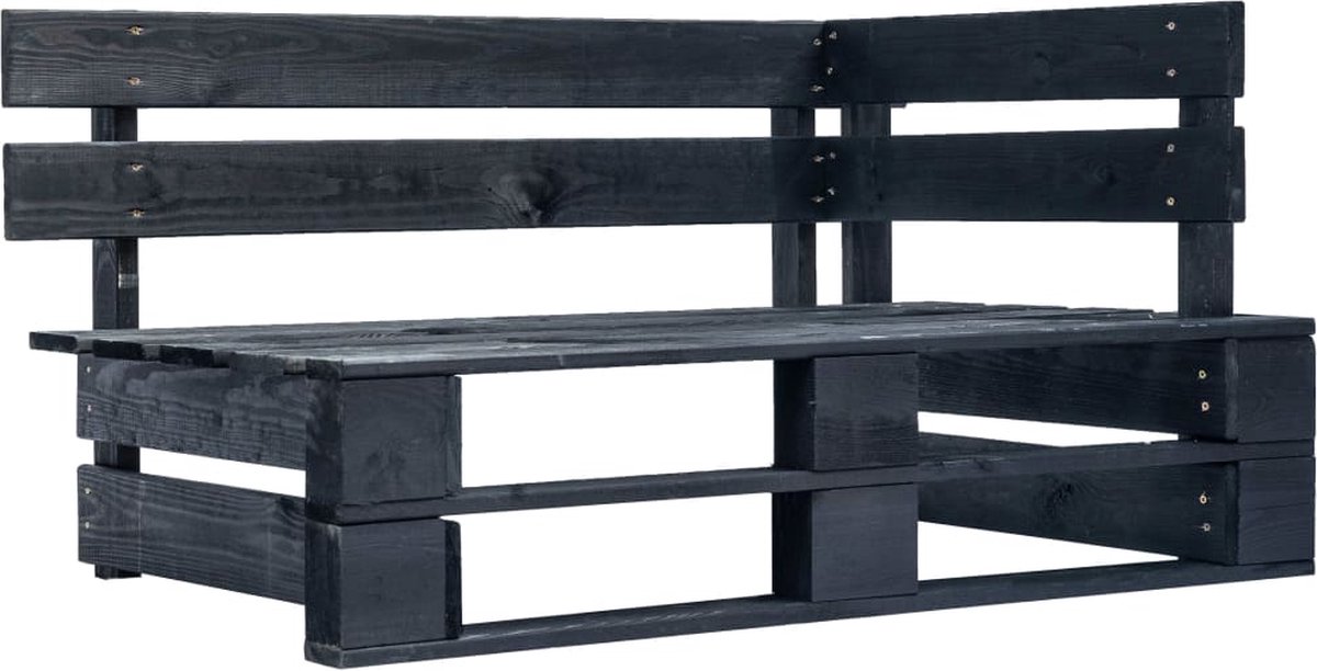 Vidaxl 6-delige Loungeset Pallet Met Kussens Geïmpregneerd Hout - Zwart