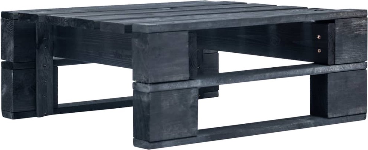 Vidaxl 6-delige Loungeset Pallet Met Kussens Geïmpregneerd Hout - Zwart