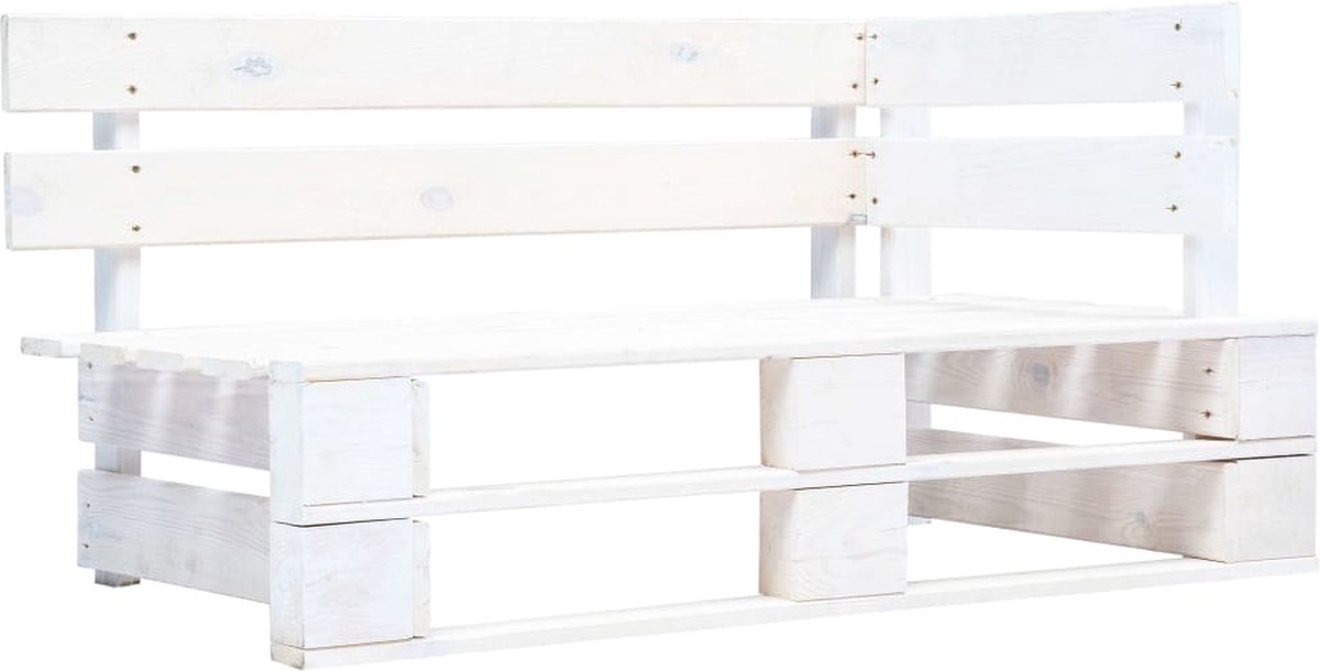 Vidaxl 6-delige Loungeset Pallet Met Kussens Geïmpregneerd Hout - Wit
