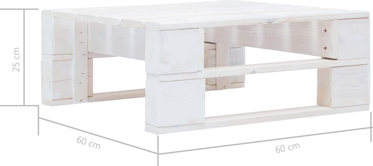 Vidaxl 6-delige Loungeset Pallet Met Kussens Geïmpregneerd Hout - Wit