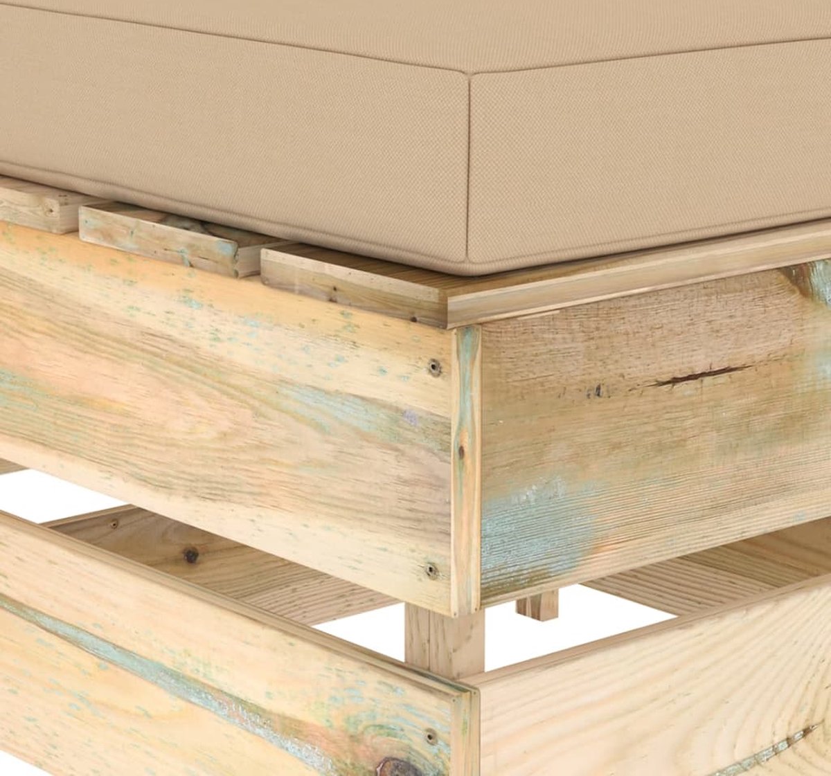 Vidaxl 4-delige Loungeset Met Kussens Geïmpregneerd Hout - Bruin