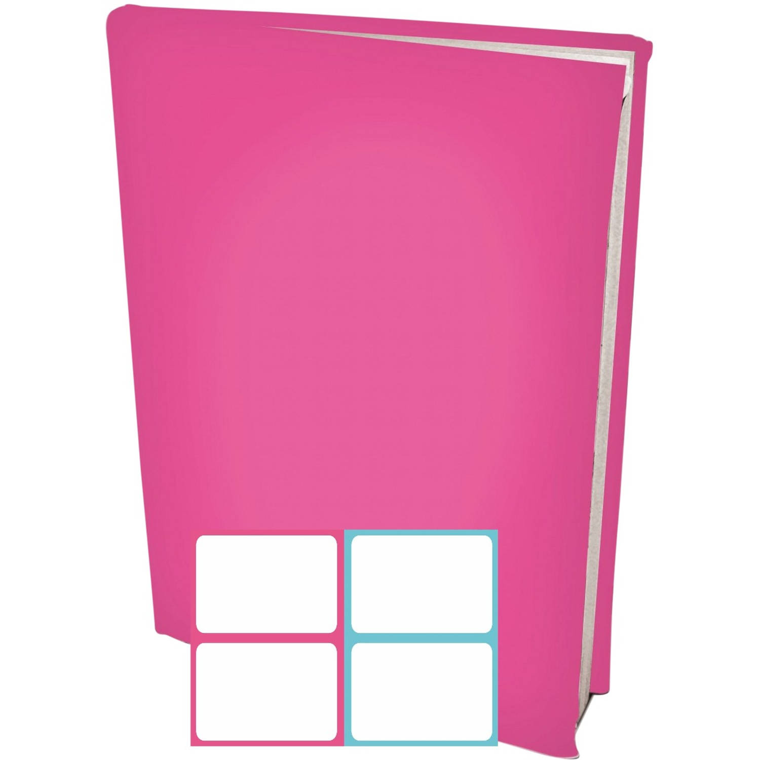 Benza Rekbare Boekenkaften A4 6 Stuks Inclusief Kleur Labels - Roze