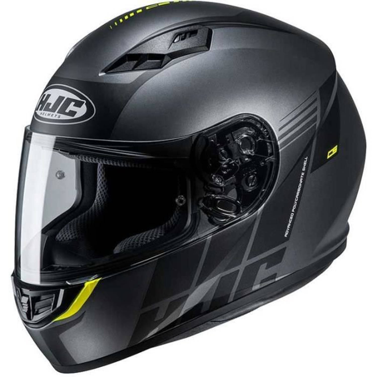 Hjc Cs15 Mylo Integraalhelm - Antraciet En Geel - Zwart