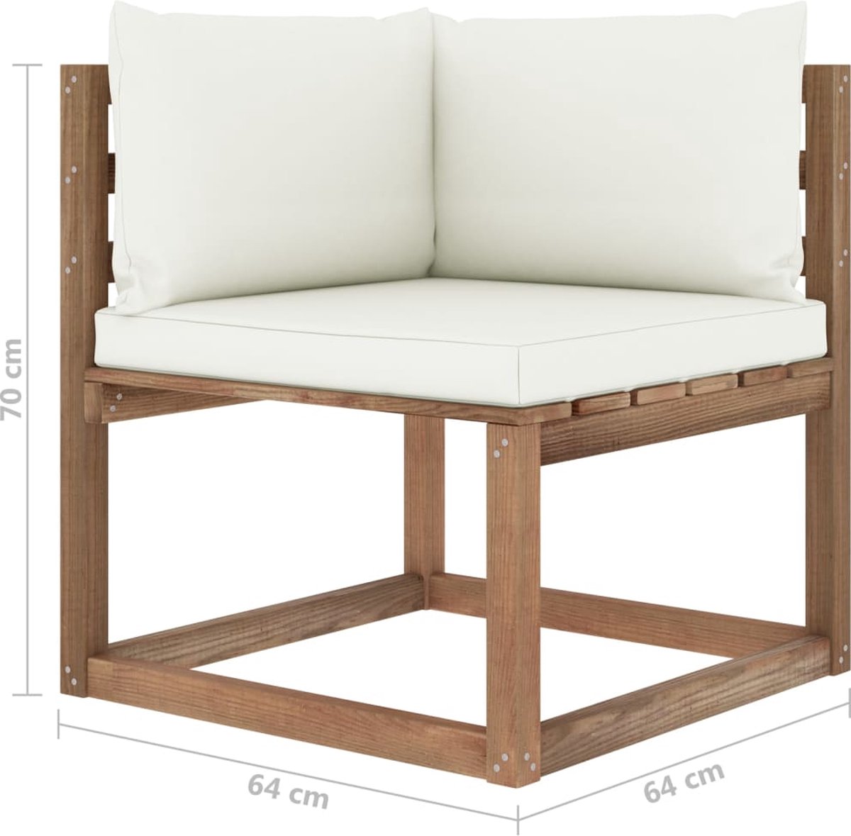 Vidaxl 6-delige Loungeset Pallet Met Kussens Geïmpregneerd Grenenhout - Bruin