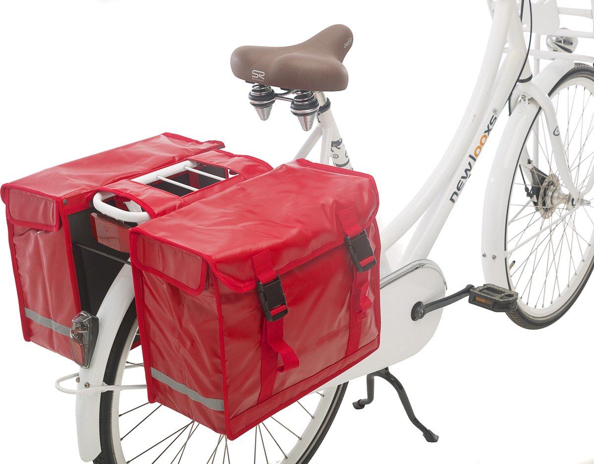 New Looxs Dubbele Fietstas Bisonyl 46l - Rood