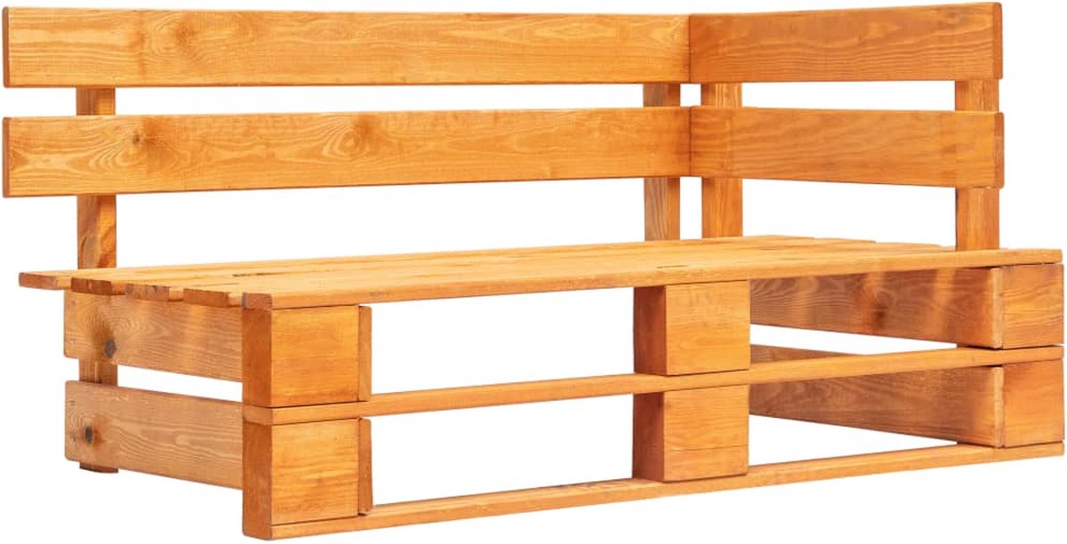 Vidaxl Tweezitsbank Pallet Met Kussens Honing Geïmpregneerd Hout - Bruin